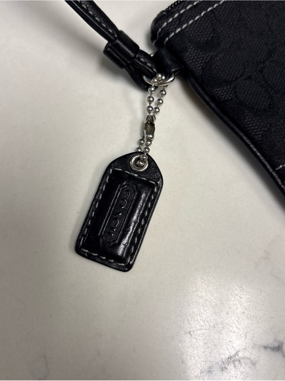 Coach Black Wristlet Clutch with Contrast Stitching - Picture 6 of 16